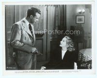 6a284 JOHNNY O'CLOCK 8x10 still '46 smoking Dick Powell looks down at sexy Evelyn Keyes!