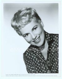 6a286 JUDY HOLLIDAY 8x10 still '54 great smiling head & shoulders portrait of the pretty blonde!