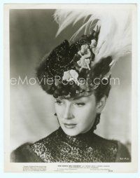 6a295 KIND HEARTS & CORONETS 8x10 still '49 portrait of beautiful Joan Greenwood in cool hat!