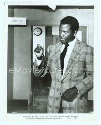 6a425 ORGANIZATION 8x10 still '71 c/u of Sidney Poitier as Mr. Tibbs, an honest cop with guts!