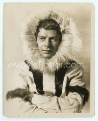 6a443 PAUL MUNI 8x10 still '20s wild close up wearing fur parka with furry hood!