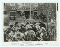 6a463 RAID 8x10.25 still '54 far shot of soldier Van Heflin shooting gun in town square!