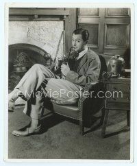 6a305 LADY BE GOOD candid 8x10 still '41 Robert Young smoking pipe in his easy chair at home!