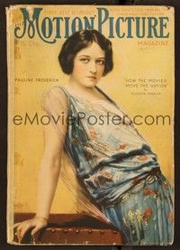 6b083 MOTION PICTURE magazine July 1917 portrait of Pauline Frederick by Leo Sielke Jr!