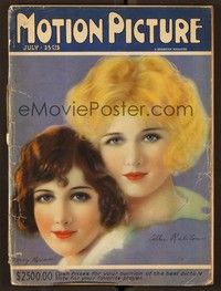 6b102 MOTION PICTURE magazine July 1925 art of beautiful Mary Brian & Esther Ralston by Paddock!