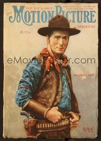 6b082 MOTION PICTURE magazine June 1917 great art of cowboy William S. Hart by Leo Sielke Jr!