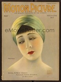 6b093 MOTION PICTURE magazine May 1923 wonderful art of pretty Nazimova by Hal Phyfe!