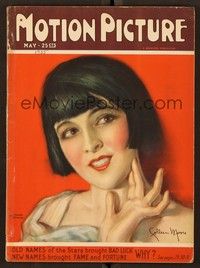 6b100 MOTION PICTURE magazine May 1925 wonderful art of sexy Colleen Moore by Marland Stone!