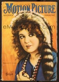 6b086 MOTION PICTURE magazine November 1917 art of Marguerite Clark by Leo Sielke Jr!