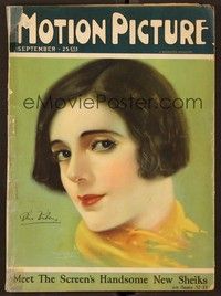 6b104 MOTION PICTURE magazine September 1925 wonderful art portrait of Alma Rubens by M. Paddock!