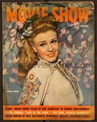 6b132 MOVIE SHOW magazine April 1944 portrait of pretty Ginger Rogers from Lady in the Dark!