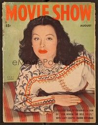 6b124 MOVIE SHOW magazine August 1943 head & shoulders portrait of sexy Hedy Lamarr!