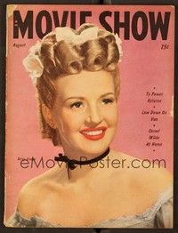 6b147 MOVIE SHOW magazine August 1946 Betty Grable in Shocking Miss Pilgrim by Gene Kornman!