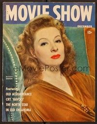 6b128 MOVIE SHOW magazine December 1943 head & shoulders c/u of Greer Garson from Madame Curie!