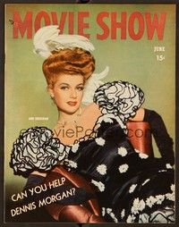 6b134 MOVIE SHOW magazine June 1944 portrait of sexy Ann Sheridan from Shine On Harvest Moon!