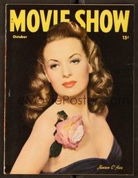 6b137 MOVIE SHOW magazine October 1945 close up of Maureen O'Hara from The Spanish Main!