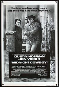 6h334 MIDNIGHT COWBOY 1sh R80 Dustin Hoffman, Jon Voight, John Schlesinger!