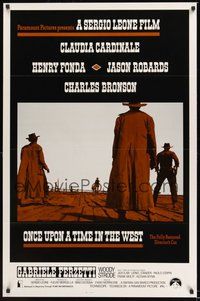 6h375 ONCE UPON A TIME IN THE WEST 1sh R84 Leone, cool image of gunfighters in a showdown!