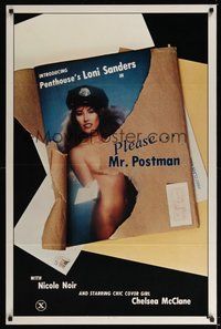 6h396 PLEASE... MR. POSTMAN 1sh '81 introducing Penthouse's sexy naked Loni Sanders!