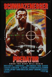 6h402 PREDATOR 1sh '87 Arnold Schwarzenegger sci-fi, like nothing on Earth!