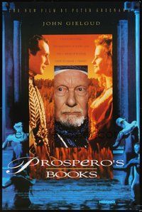 6h405 PROSPERO'S BOOKS int'l 1sh '91 Peter Greenaway, John Gielgud, from Shakespeare's Tempest!