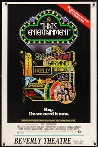 6h506 THAT'S ENTERTAINMENT premiere 1sh '74 classic MGM Hollywood scenes, it's a celebration!