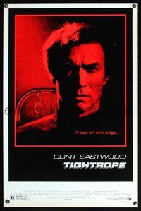 6h516 TIGHTROPE 1sh '84 Clint Eastwood is a cop on the edge, cool handcuff image!