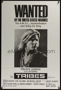 6h525 TRIBES 1sh '71 Jan-Michael Vincent is wanted by the United States Marines!