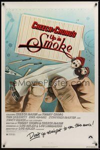 6h538 UP IN SMOKE 1sh '78 Cheech & Chong marijuana drug classic, great Scakisbrick artwork!