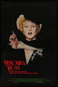 6h541 VERONIKA VOSS 1sh '82 Rainer Werner Fassbinder, cool art of Rosel Zech in the title role!