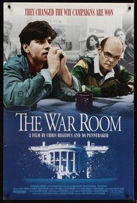 6h547 WAR ROOM int'l 1sh '93 Bill Clinton's campaign documentary, James Carville & Stephanopoulos!