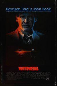 6h563 WITNESS 1sh '85 big city cop Harrison Ford in Amish country, directed by Peter Weir!