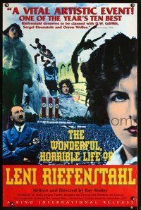 6h564 WONDERFUL, HORRIBLE LIFE OF LENI RIEFENSTAHL 1sh '93 Die Macht der Bilder, wild image!