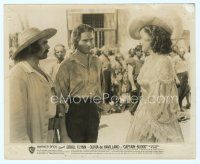 6k199 CAPTAIN BLOOD 8x10 still R40s Errol Flynn looks suspiciously at Olivia de Havilland!