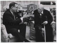 6k203 CARL FOREMAN/WINSTON CHURCHILL candid 7.25x9.5 still '50s the director & the Prime Minister!