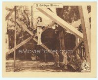 6k630 UNKNOWN GOLDWYN 8x10 LC c1919 great image of urchins watching sexy female tightrope walker!