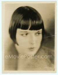 6m329 LOUISE BROOKS 7.75x10 still '20s great head & shoulders portrait with trademark haircut!