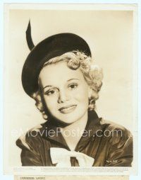 6m345 MARIE WILSON 8x10 still '38 head & shoulders c/u wearing beret from Boy Meets Girl!