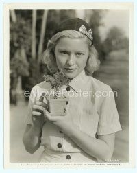 6m361 MARY CARLISLE 8x10 still '37 wonderful close up of her holding Japanese Bonsai tree!