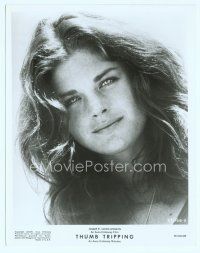 6m369 MEG FOSTER 8x10 still '70 super close up of the beautiful brunette from Thumb Tripping!