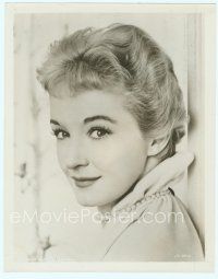 6m395 NINA FOCH 8x10.25 still '40s wonderful head & shoulders portrait wearing pearl necklace!