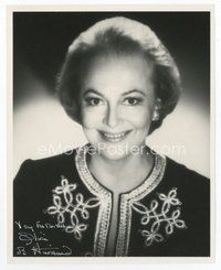 6s353 OLIVIA DE HAVILLAND signed 8x10 REPRO still '90s great smiling portrait late in her life!