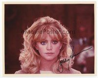 6s298 GOLDIE HAWN signed color 8x10 REPRO still '90s head & shoulders close up of the sexy blonde!
