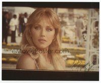 6s382 TANYA ROBERTS signed color 8x10 REPRO still '90s head & shoulders c/u of the blonde beauty!