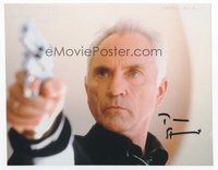 6s385 TERENCE STAMP signed color 8x10 REPRO still '00 great close portrait pointing gun!