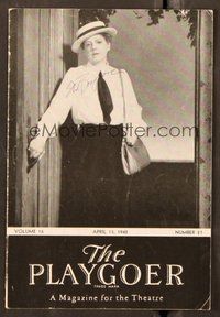 6s065 ETHEL BARRYMORE signed playbill '42 when she appeared on stage in The Corn is Green!