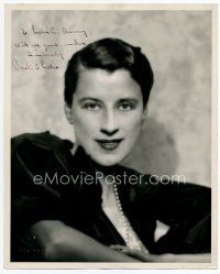 6s130 BEATRICE LILLIE signed deluxe 8x10 still '30s close portrait wearing pearls by Hal Phyfe!