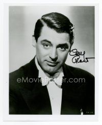 6s269 CARY GRANT signed 8x10 REPRO still '70s head & shoulders portrait in tuxedo with bowtie!