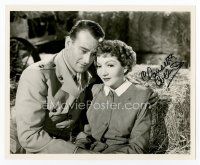 6s278 CLAUDETTE COLBERT signed 8x10 REPRO still '90 c/u with John Wayne in Without Reservations!