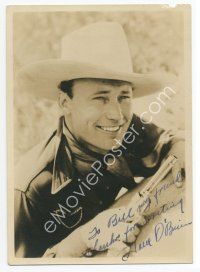 6s143 DAVE O'BRIEN signed deluxe 5x7 still '60s head & shoulders smiling portrait in cowboy gear!